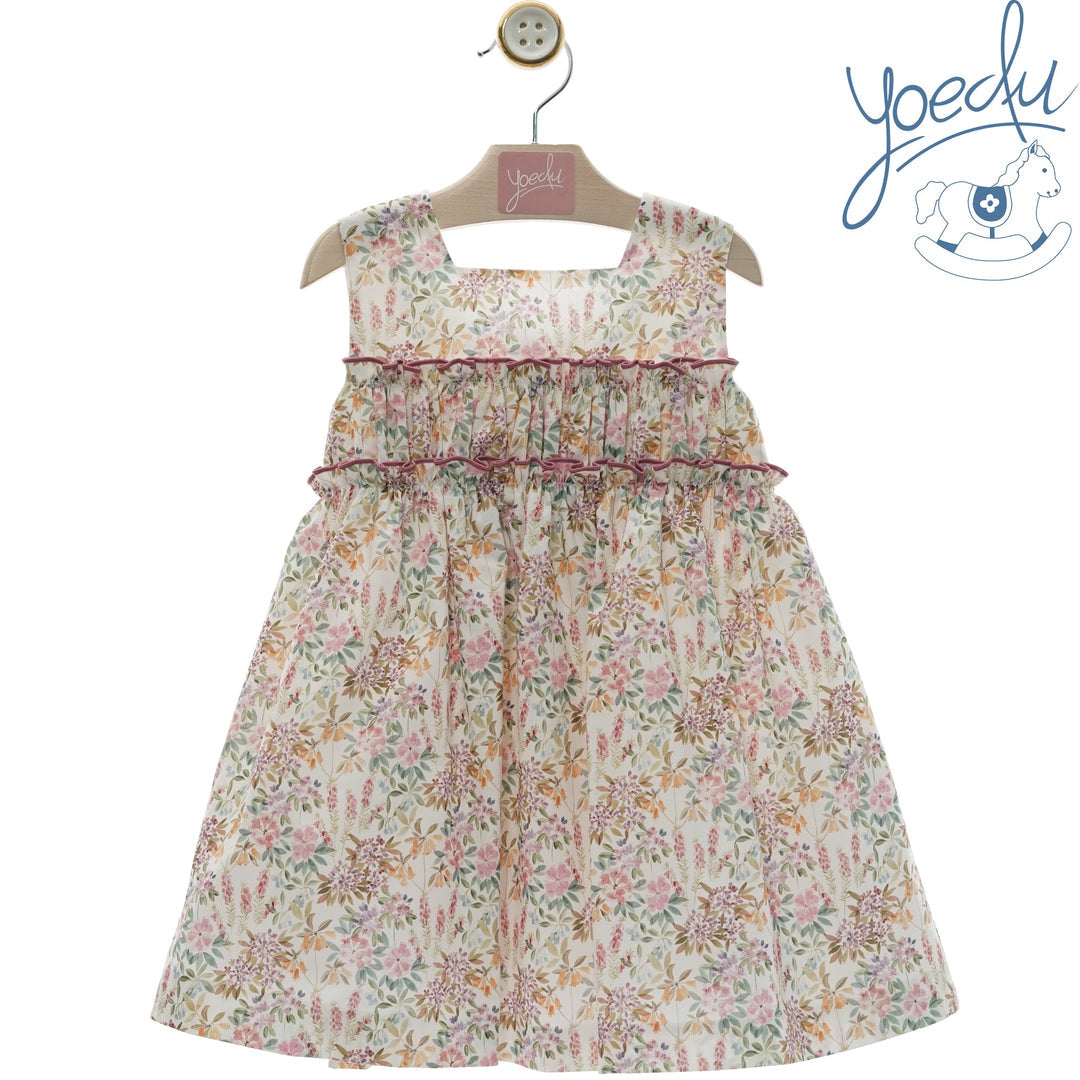 Yoedu | Abito fiori malva bambina