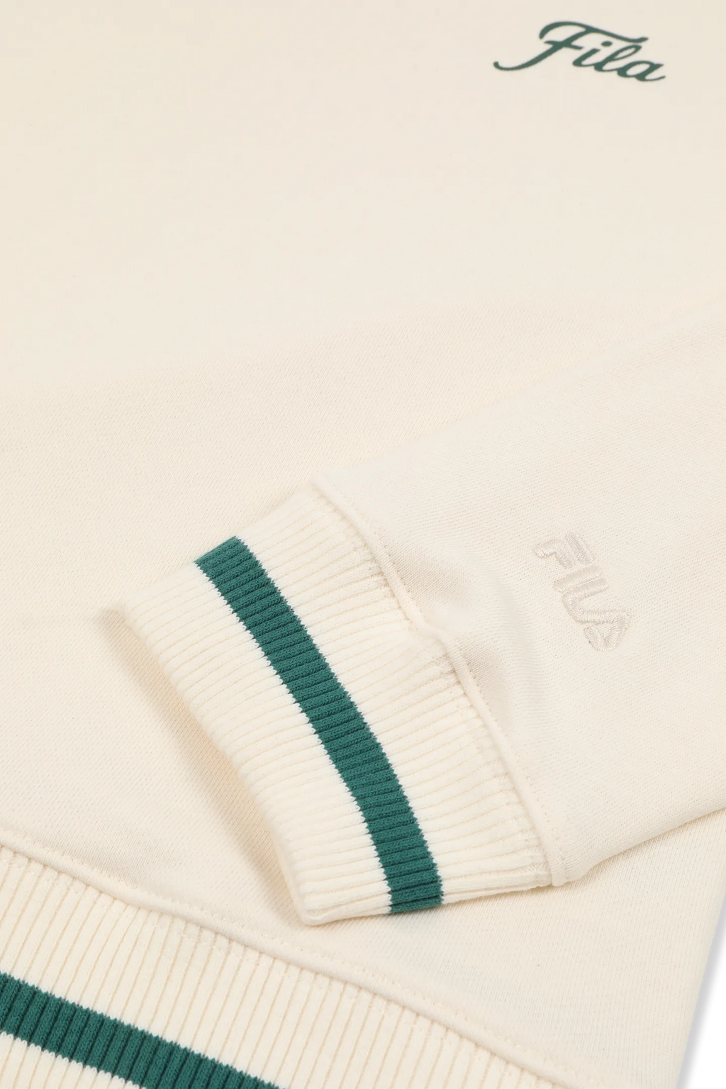 Fila | Felpa panna verde girocollo