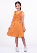 Alice Pi | Abito arancio rouches bambina