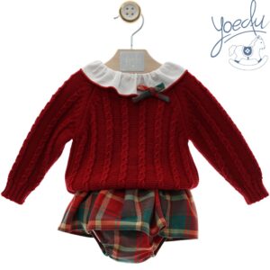 Yoedu | Completo 2 pezzi rosso tartan