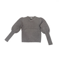 Maglione manica palloncino grigio/bianco ragazza