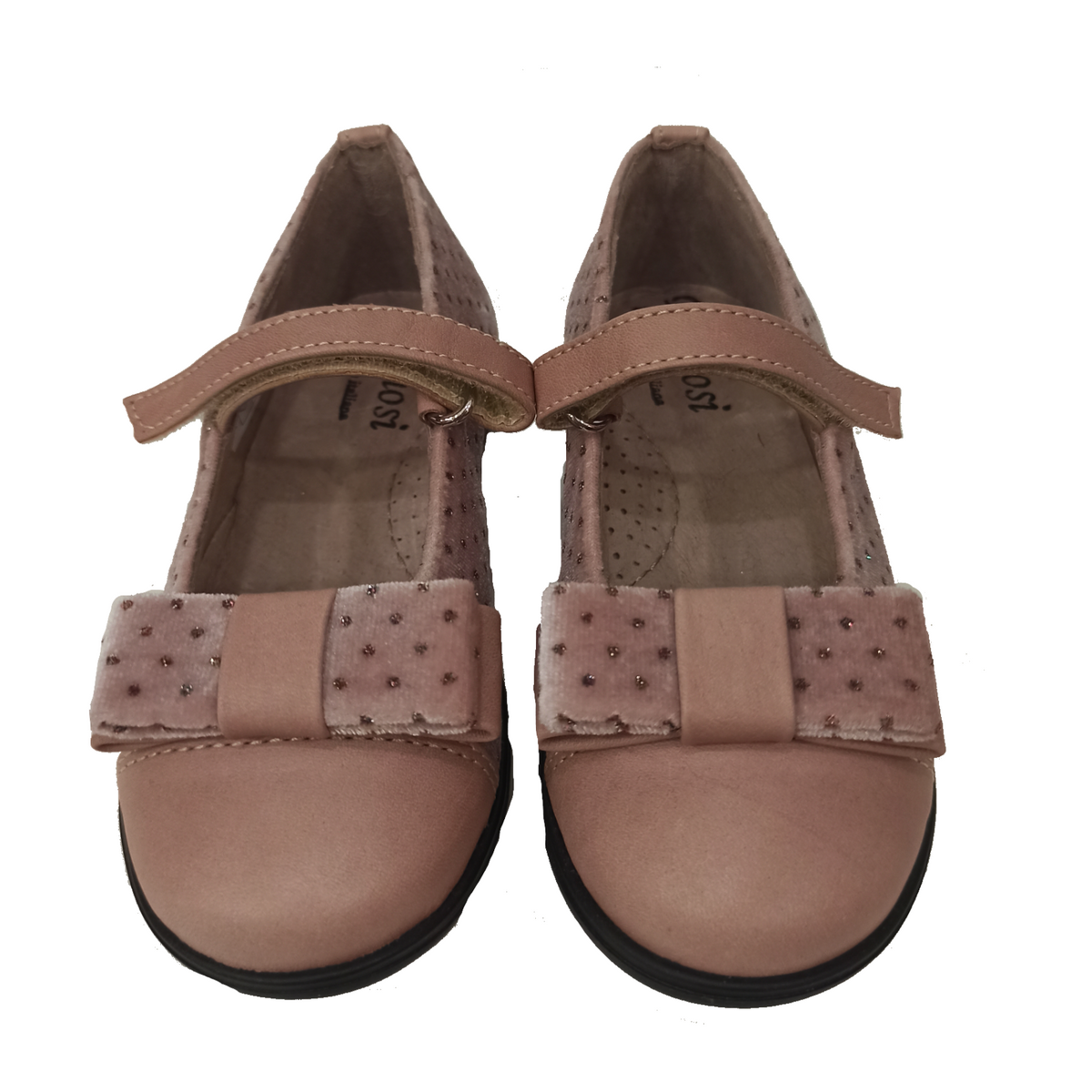 Ballerina velluto rosa cipria bambina
