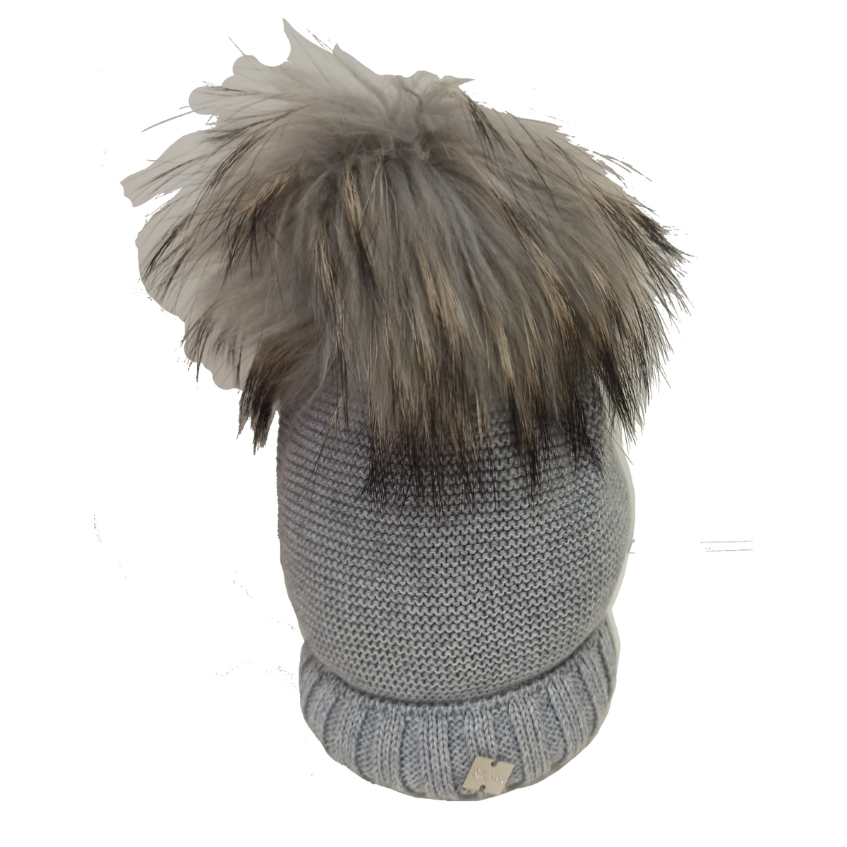 Furfante | Cappello lana grigio con pompon murmasky