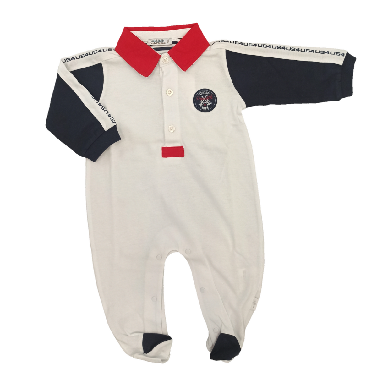 Paciotti | Tutina blu rosso cotone