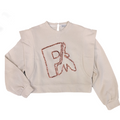 Felpa beige bronzo bambina Patrizia Pepe
