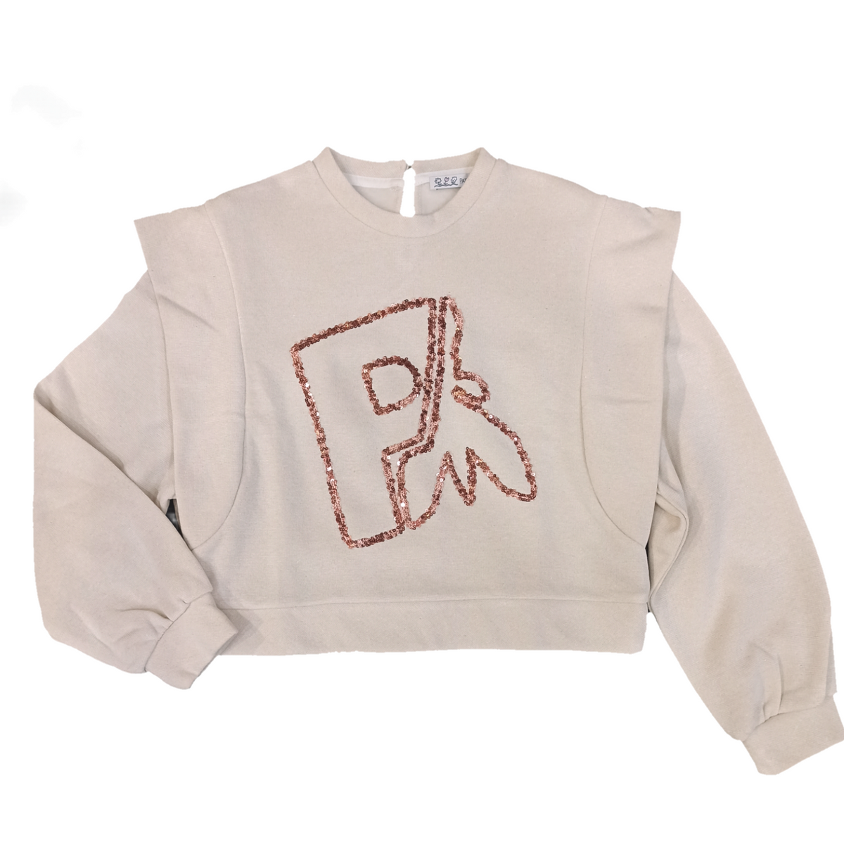 Felpa beige bronzo bambina Patrizia Pepe