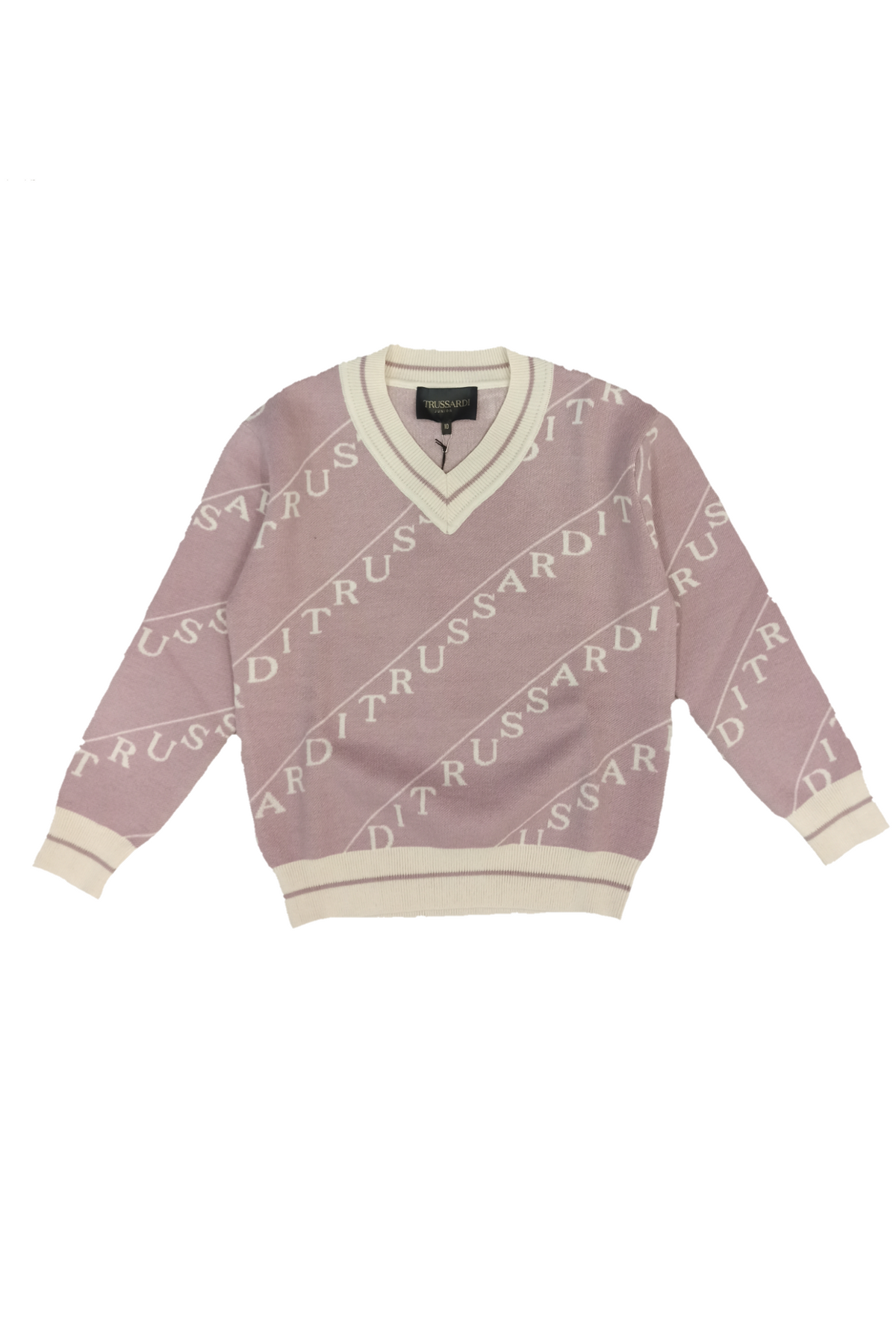 Trussardi | Maglione a V rosa bambina