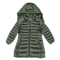 Giubbotto lungo verde bambina