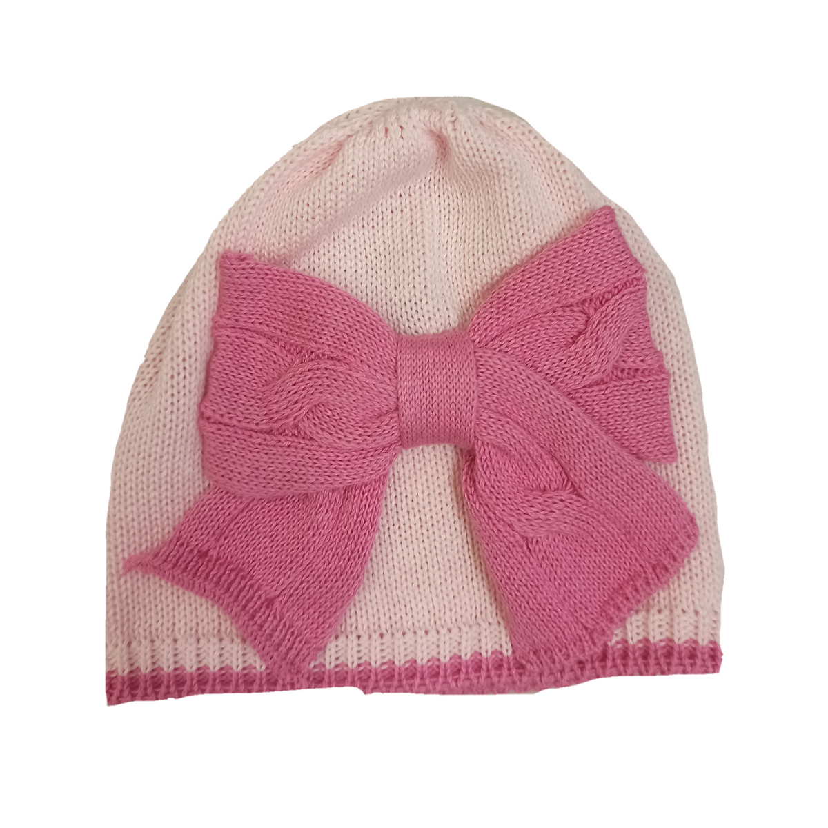 Bebè di Almy | Cappellino rosa fragola con fiocco