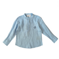 Trussardi | Camicia lino coreana celeste neonato