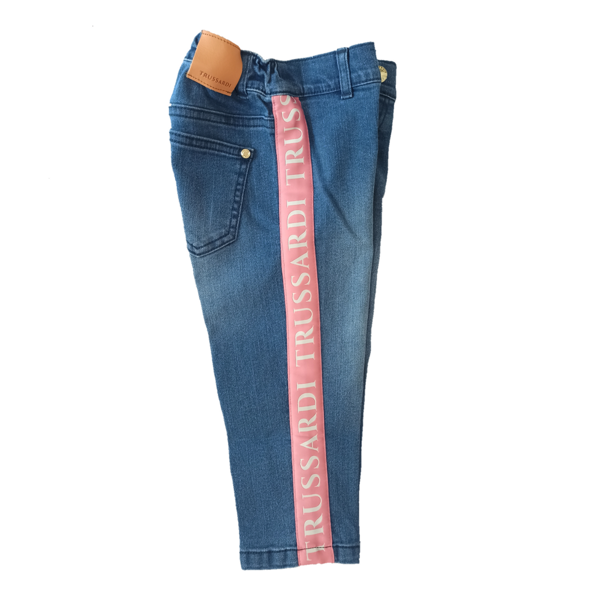 Trussardi | Jeans neonata banda rosa