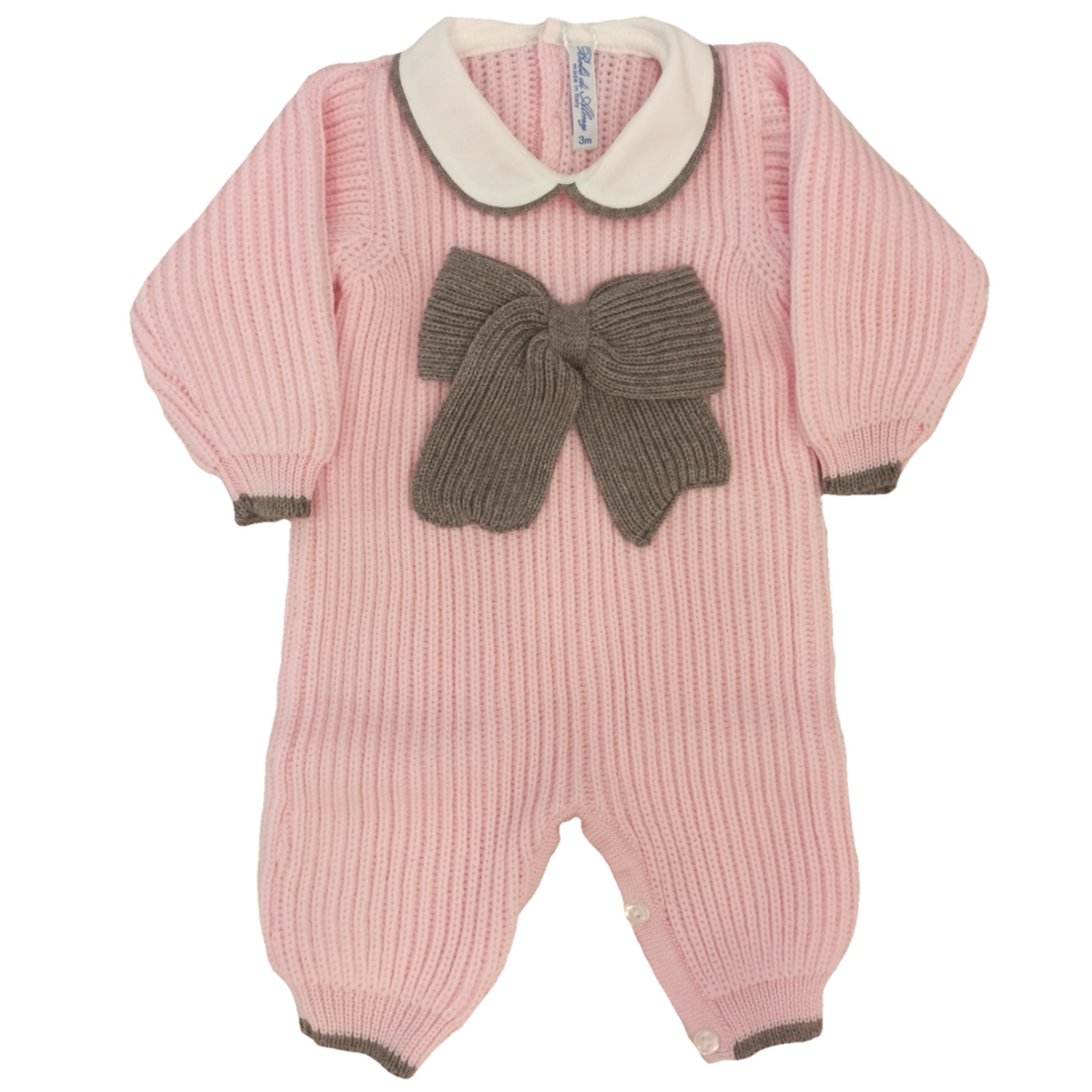 Bebè di Almy | Tutina lana rosa biscotto