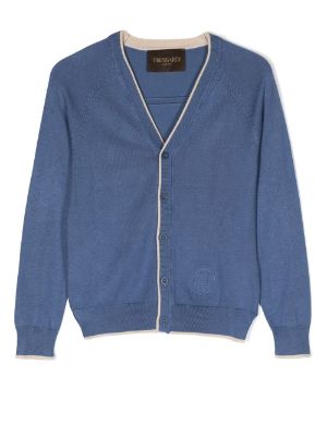 Trussardi | Cardigan azzurro beige bambino