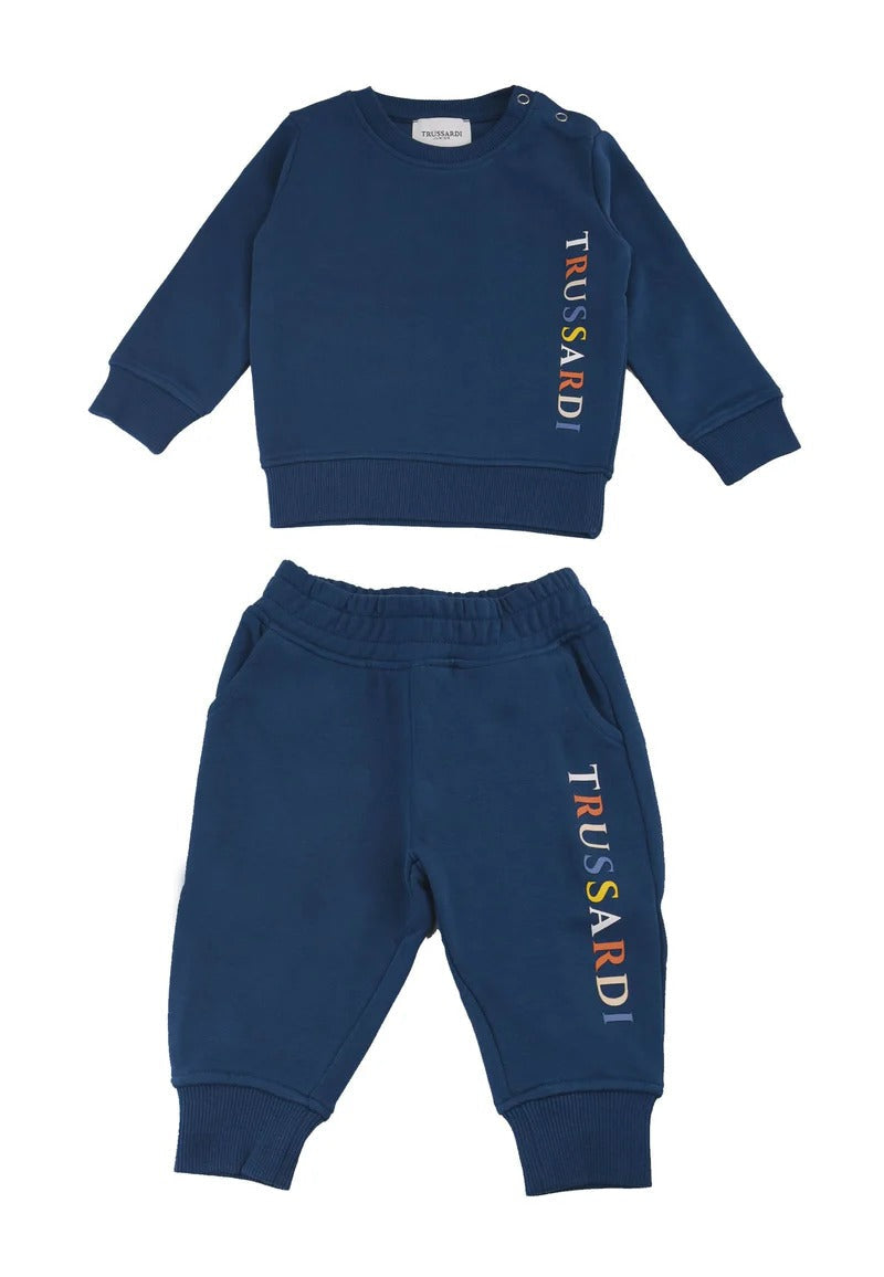 Trussardi | Tuta garzata azzurra girocollo