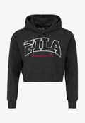 Fila | Felpa cropped nera cappuccio