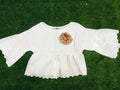 Naida | Camicia sangallo fiore oro