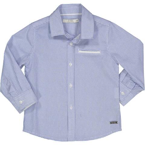 Camicia bolle azzurra neonato