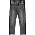 Jeans nero bande laterali