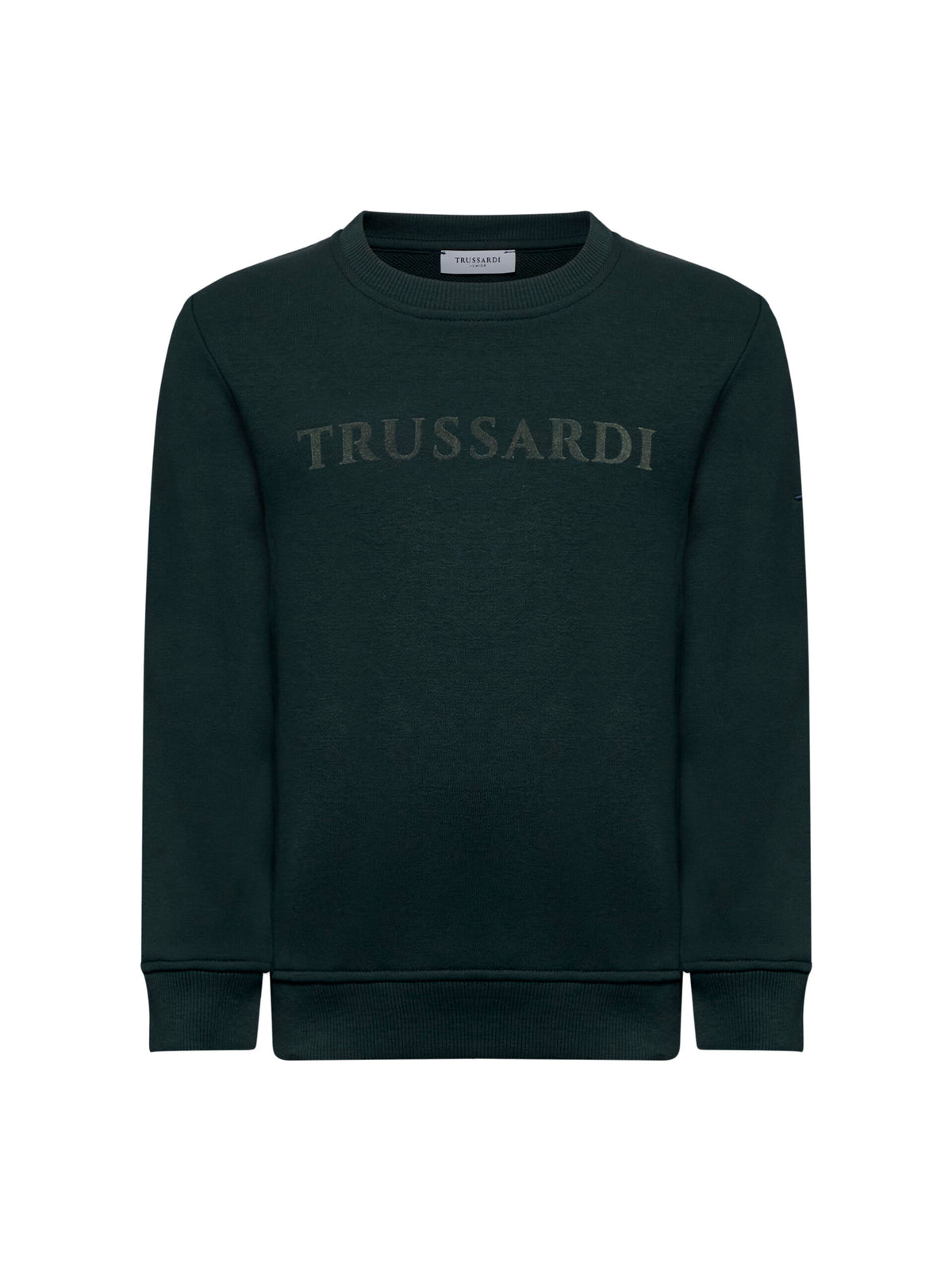 Trussardi | Felpa bambino verde bosco garzata