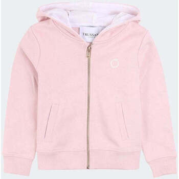 Trussardi | Felpa zip cappuccio rosa
