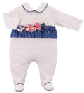 Ninnaoh | Tutina nascita neonata jeans sangallo