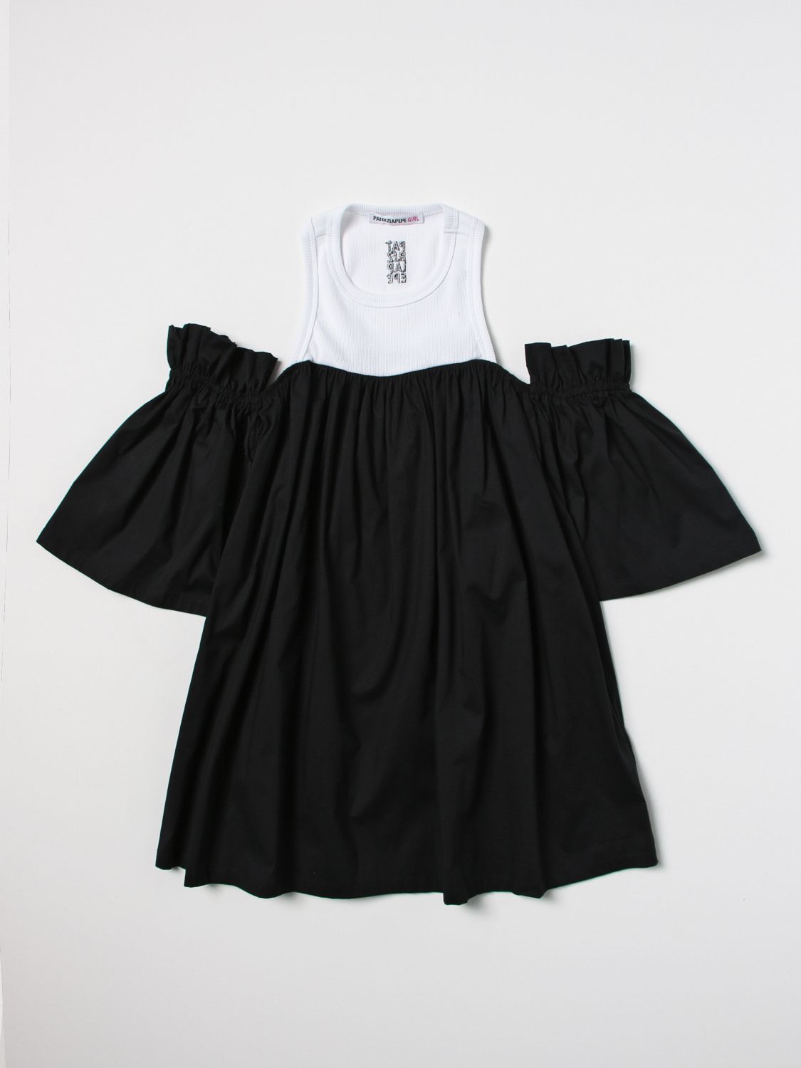 Patrizia Pepe | Abito bianco nero cotone bambina