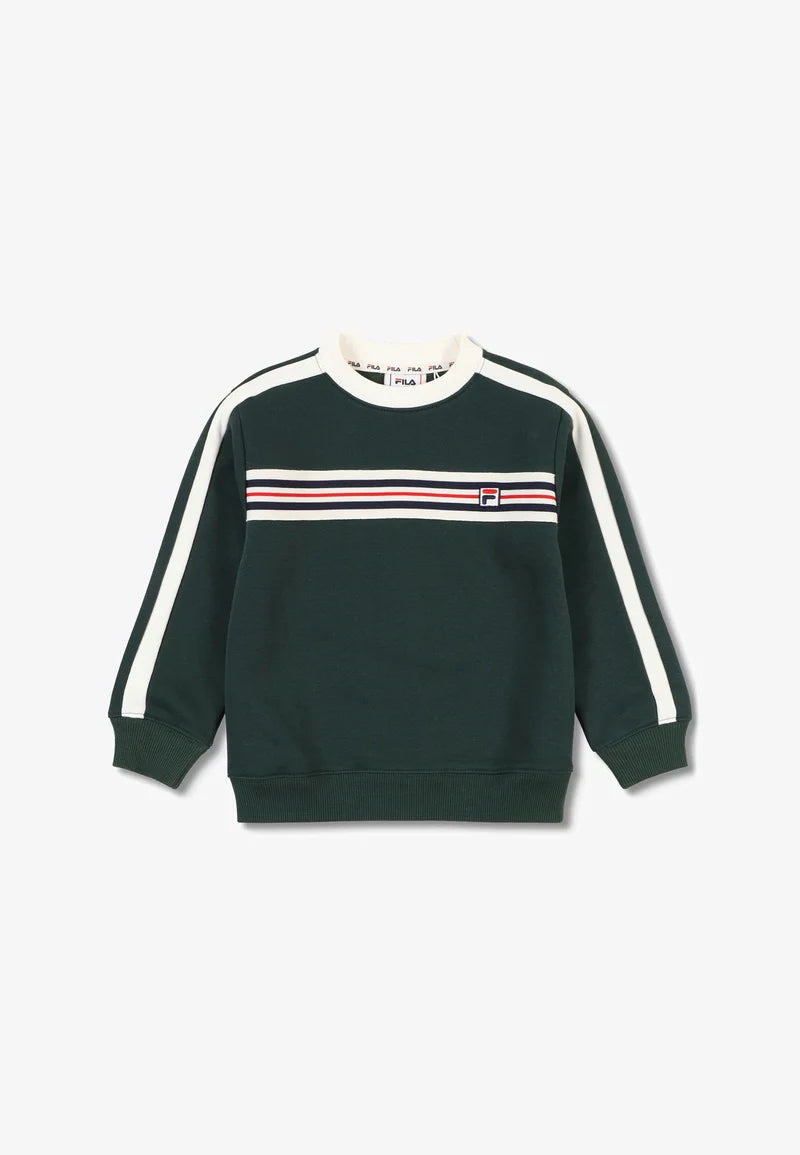 Fila | Felpa verdone bianco girocollo