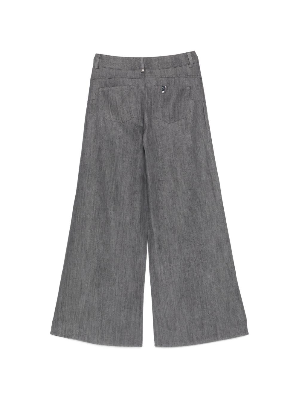 Liujo | Pantalone palazzo grigio strass