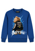 Barrow | Felpa blu orso girocollo