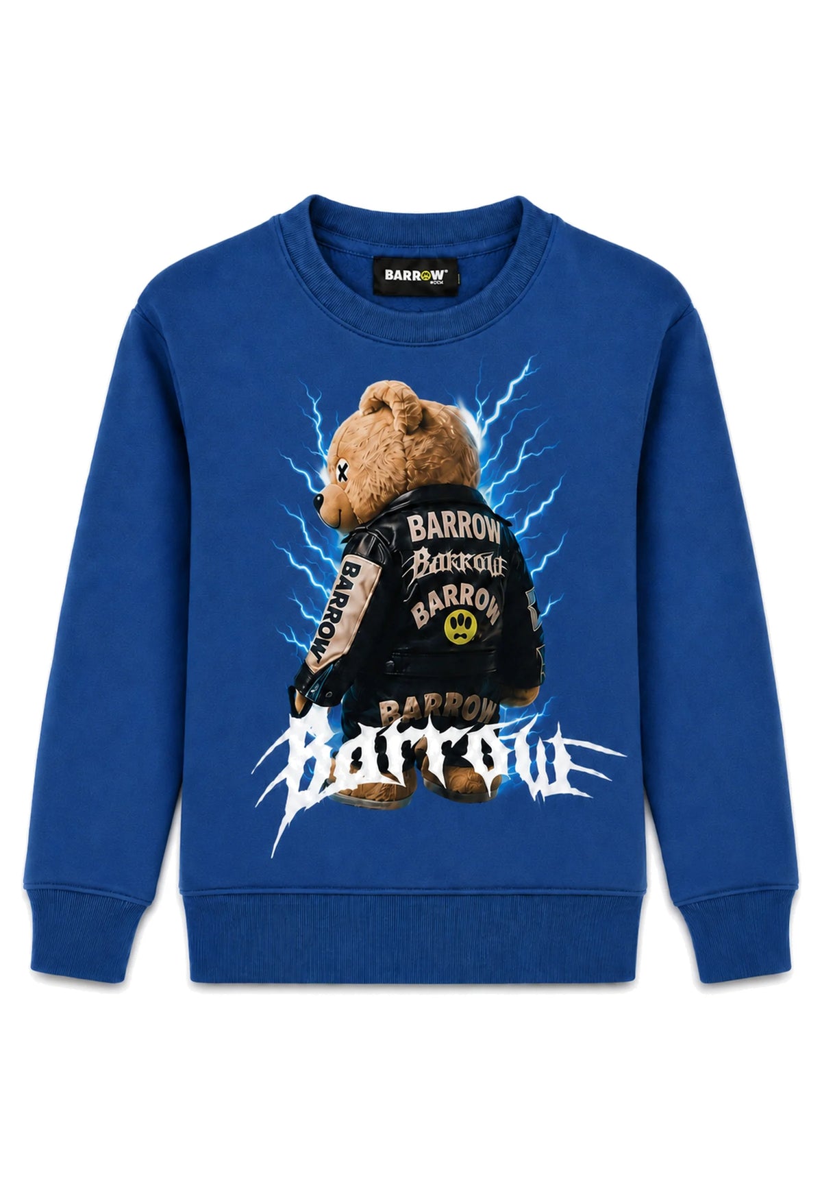 Barrow | Felpa blu orso girocollo