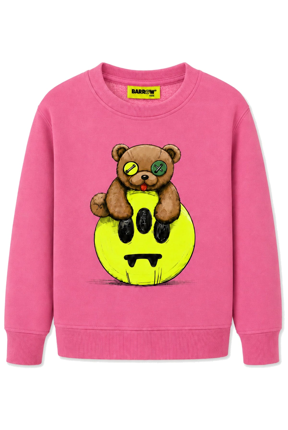 Barrow | Felpa rosa orso girocollo
