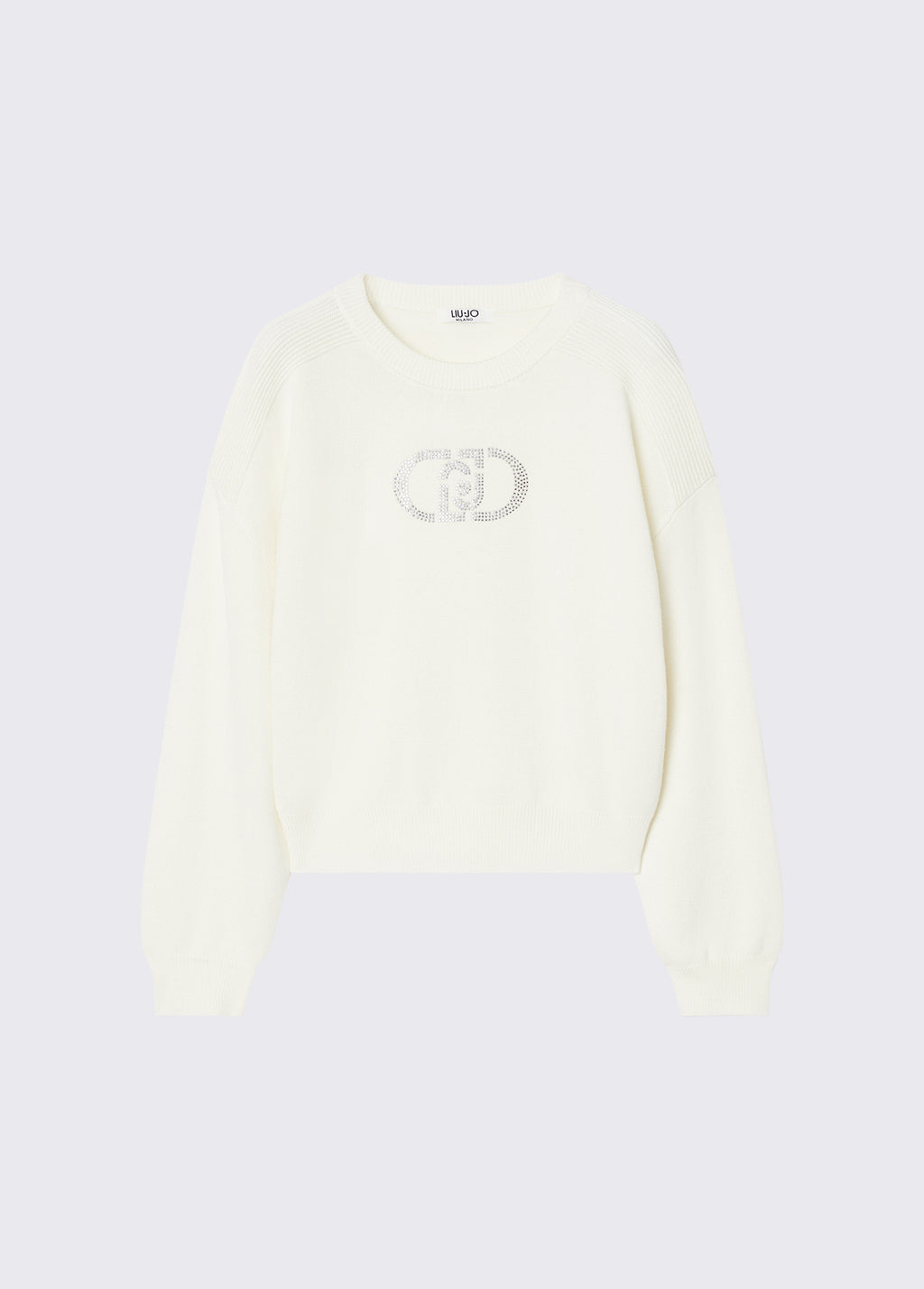 Liujo | Maglione panna logo strass