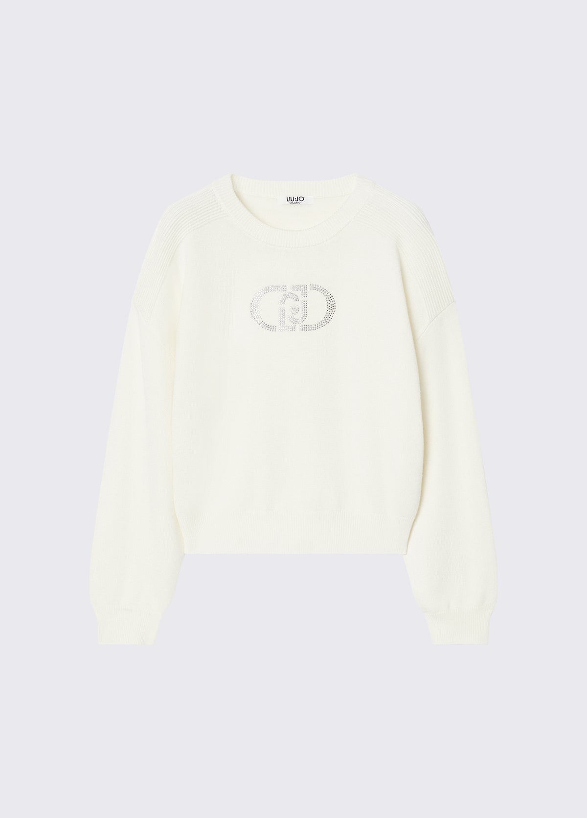 Liujo | Maglione panna logo strass