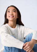 Liujo | Maglione panna trecce strass