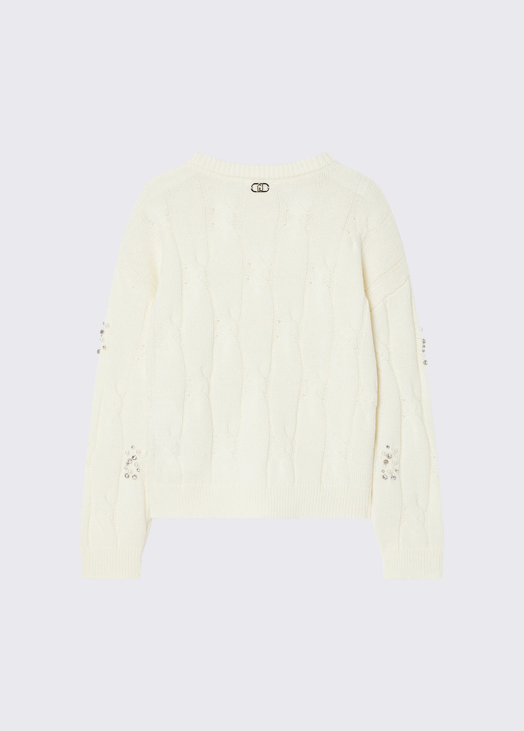Liujo | Maglione panna trecce strass