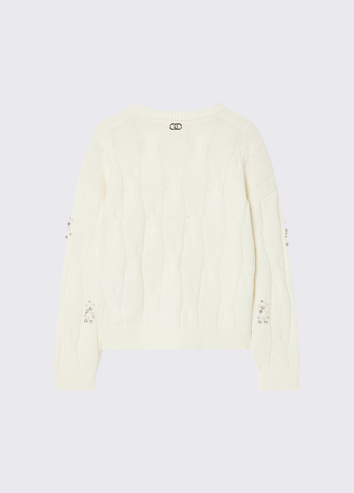 Liujo | Maglione panna trecce strass