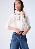 LiuJo | T-shirt bianca logo strass