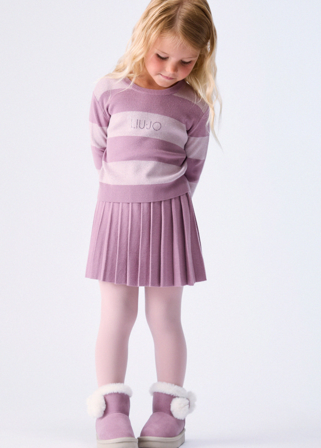 Liujo | Completo maglione + gonna malva lilla