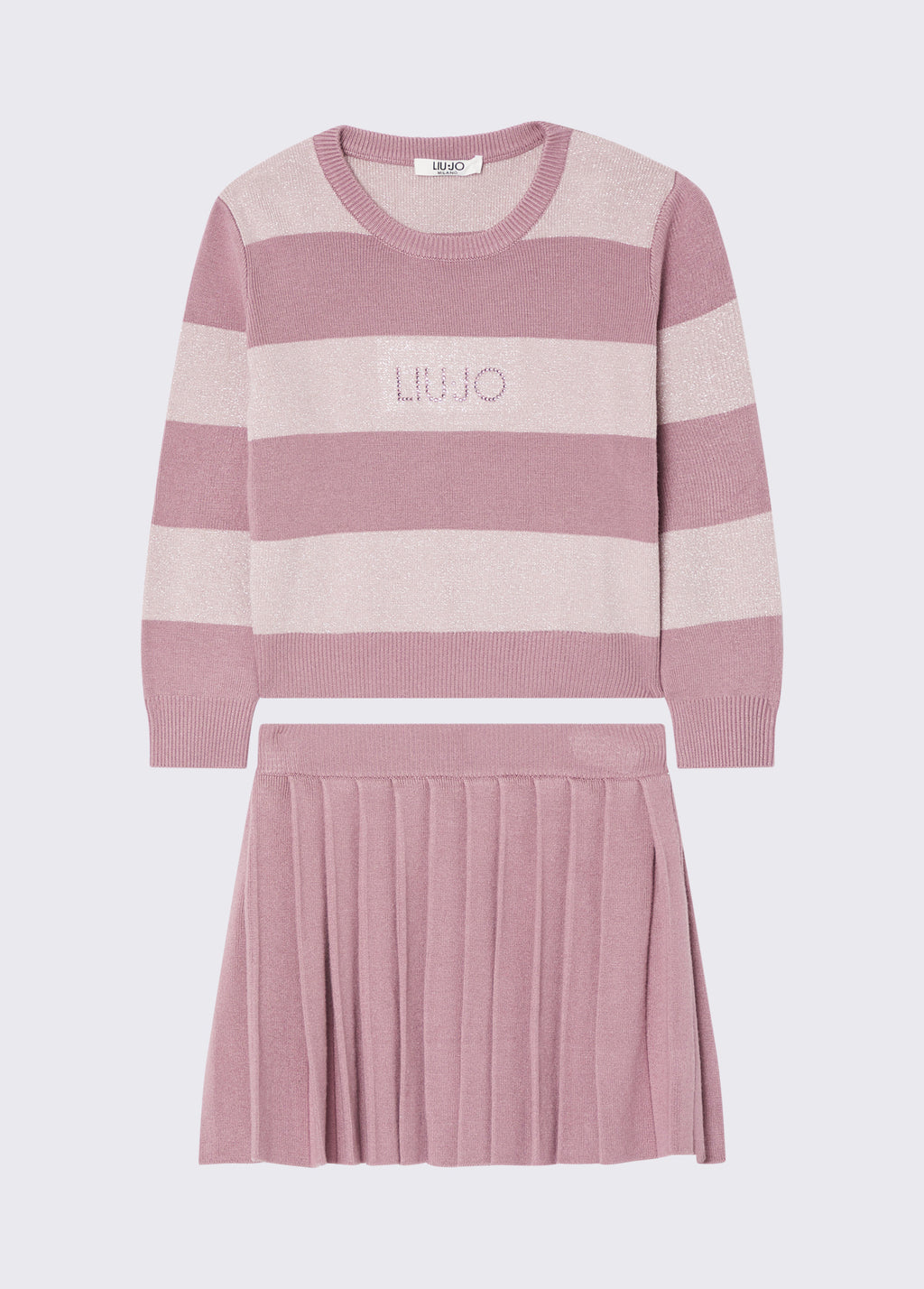Liujo | Completo maglione + gonna malva lilla