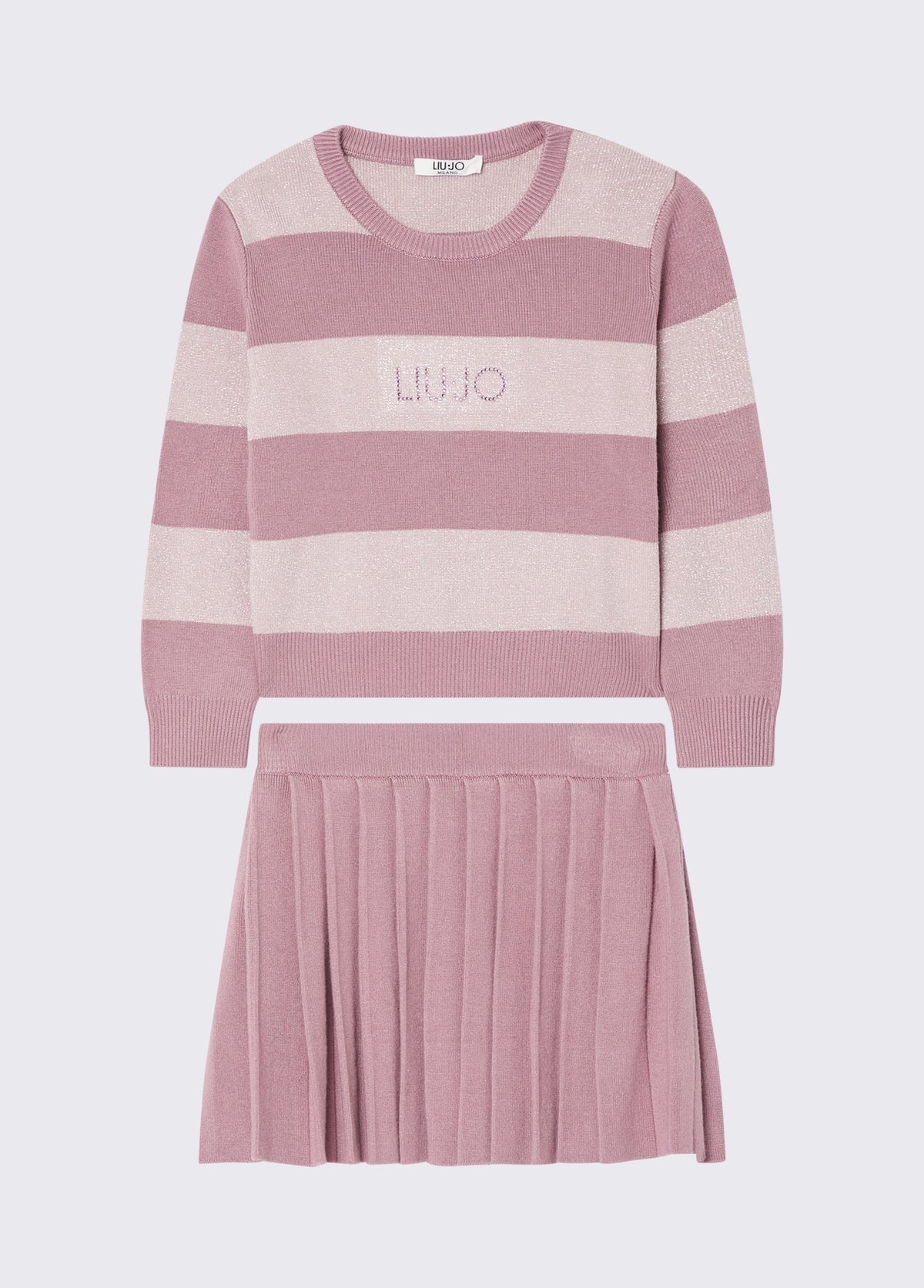 Liujo | Completo maglione + gonna malva lilla
