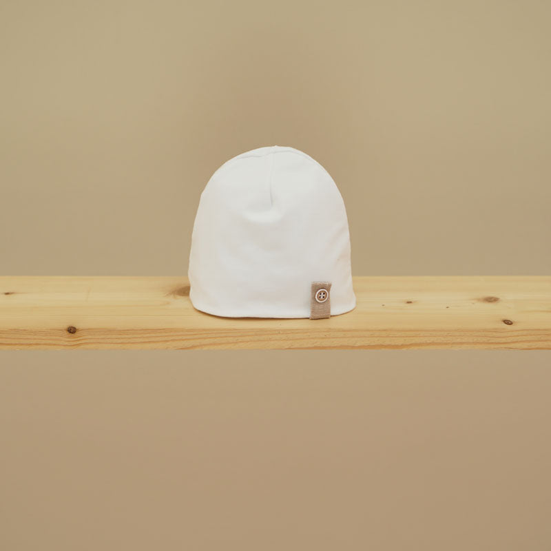 Cappellino bianco beige