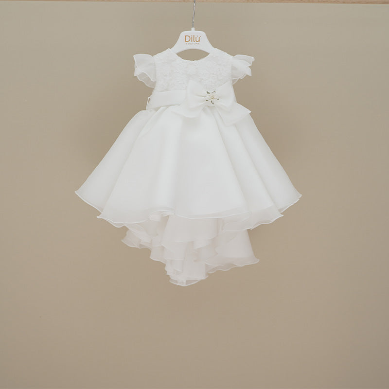 Dilù | Abito damigella organza coda