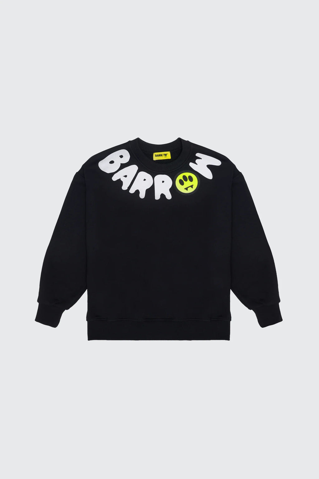 Barrow | Felpa nera logo girocollo
