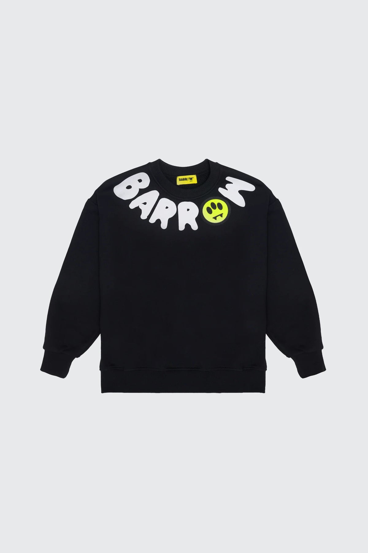 Barrow | Felpa nera logo girocollo