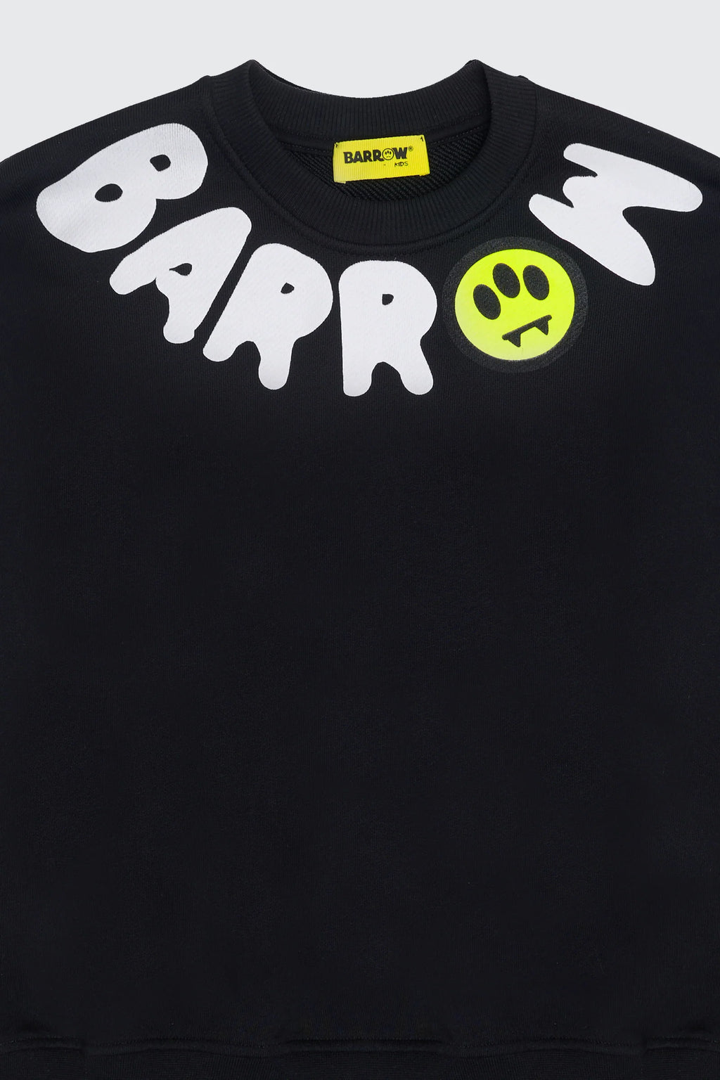 Barrow | Felpa nera logo girocollo