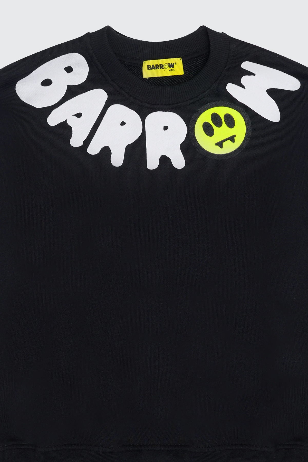 Barrow | Felpa nera logo girocollo