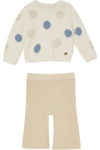 Liujo | Completo neonata maglione + pantalone lurex