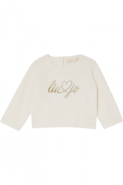 Liujo | Maglione panna logo cuore