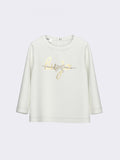 LiuJo | T-shirt panna oro neonata