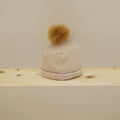 Ninnaoh | Cappello nascita beige ponpon volpe